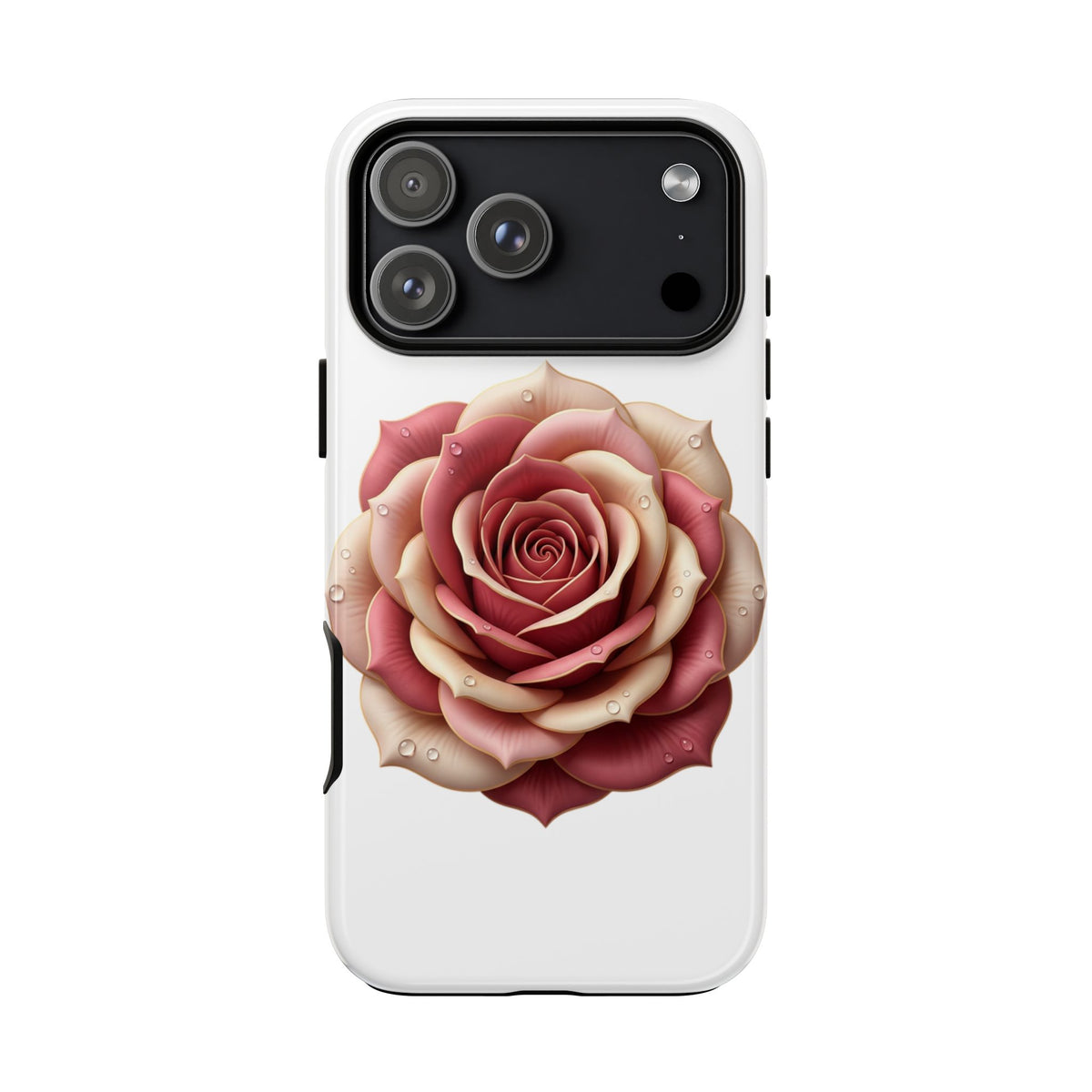 Rose Waterdrop Tough Phone Case — Protective Floral iPhone Cover