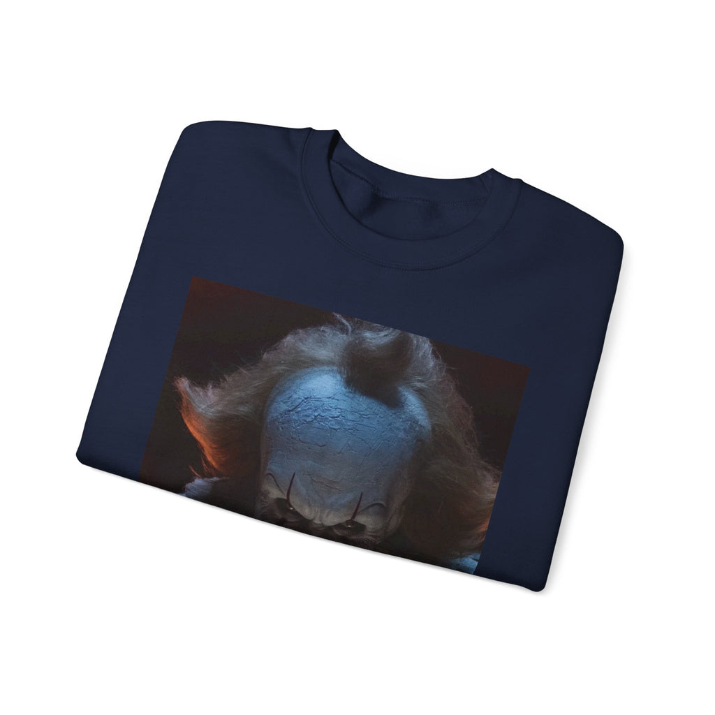 Horror Clown Crewneck Sweatshirt — Scary Pennywise Portrait