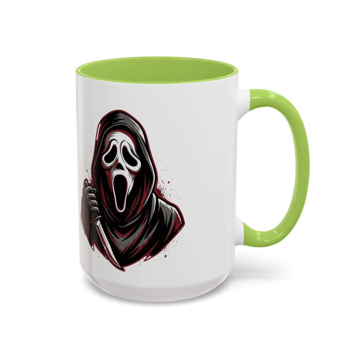 Scream Mask Accent Coffee Mug — Horror Killer Design (11/15oz)