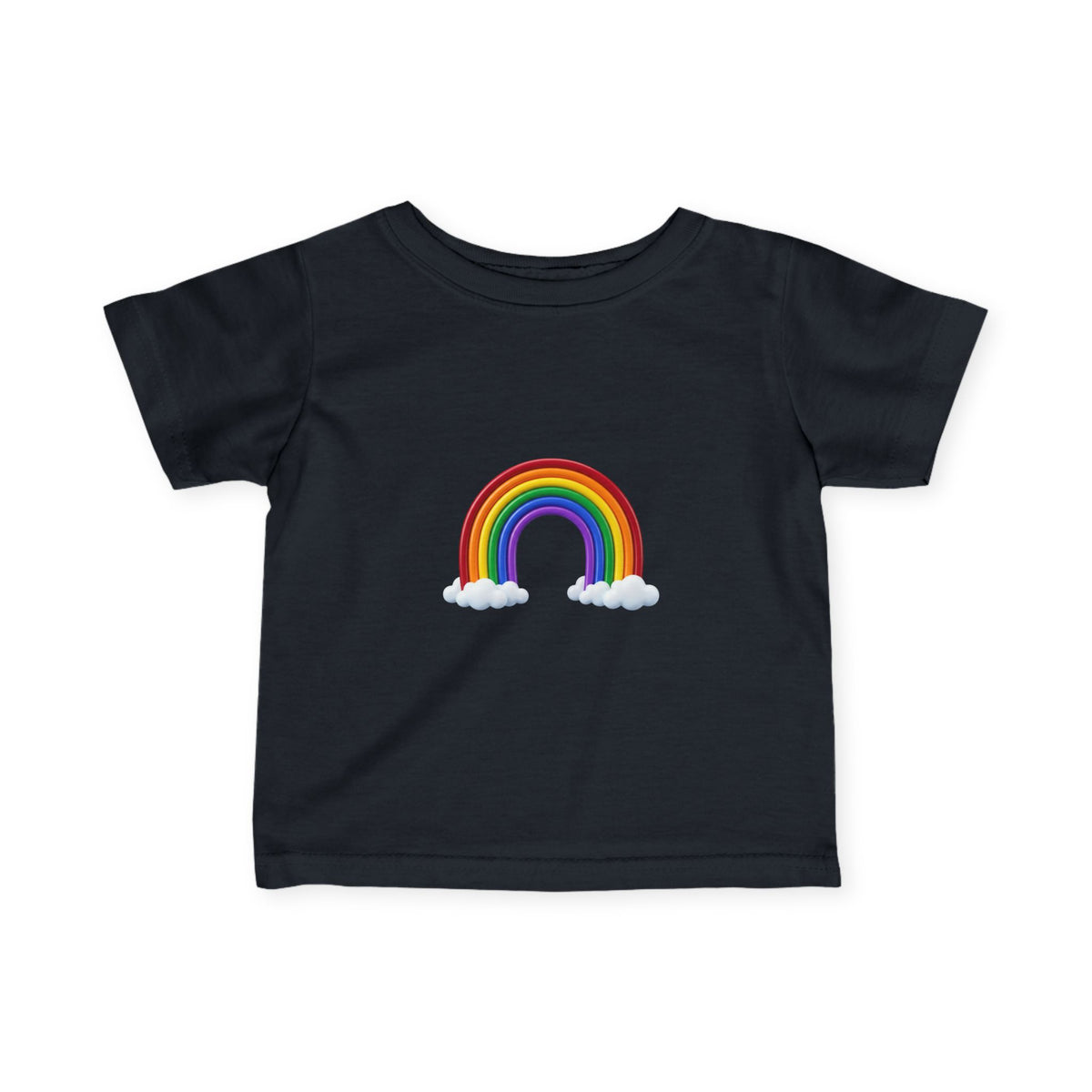 Infant Tee — Rainbow with Clouds Baby T-Shirt