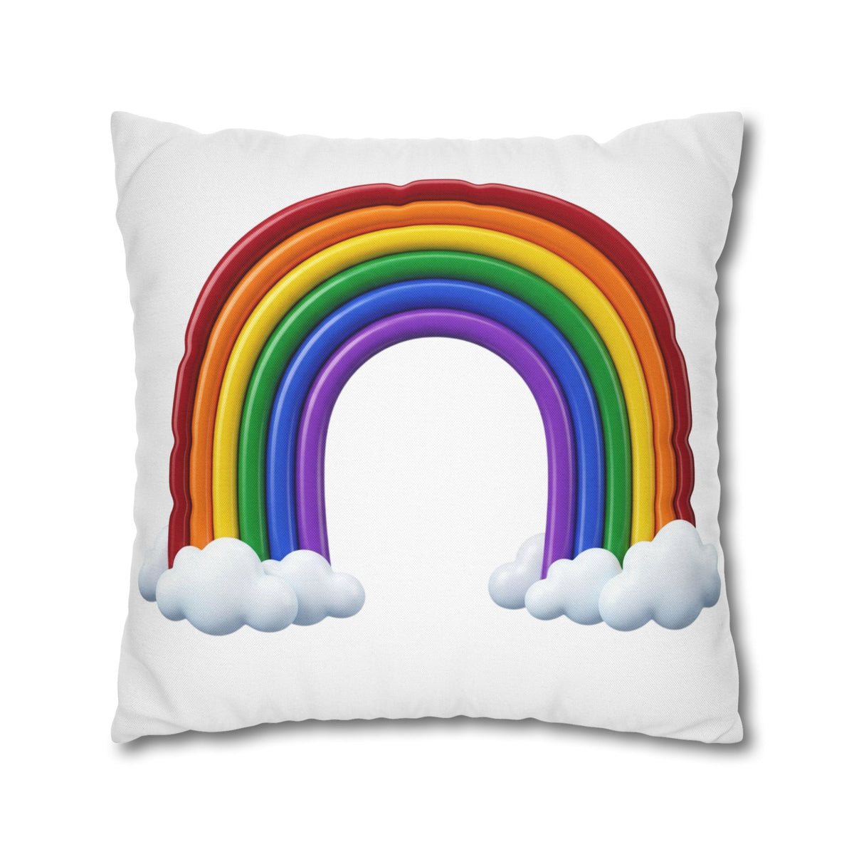 Rainbow Spun Polyester Square Pillowcase