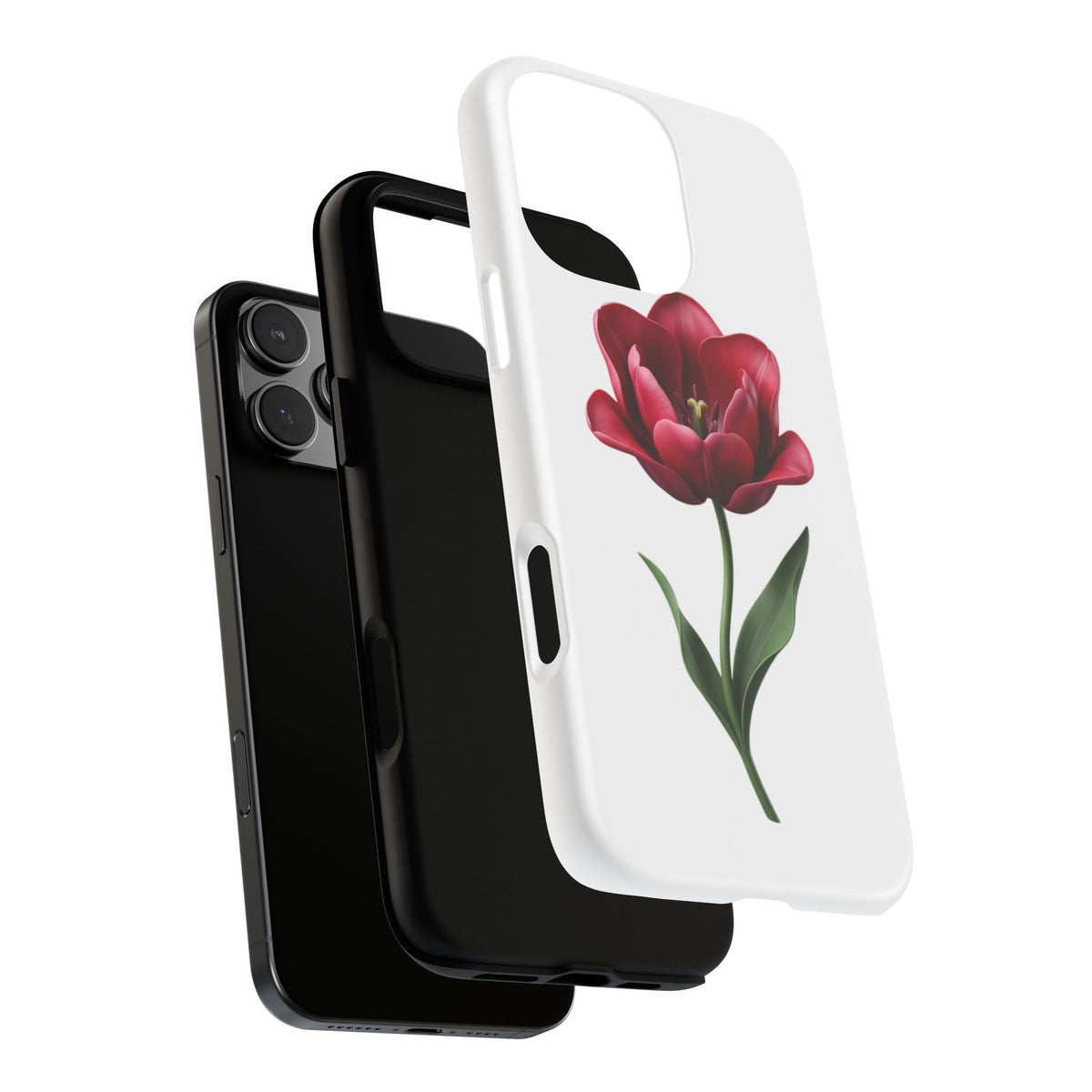 Tulip Floral Tough Phone Case – Protective Blossom iPhone Cover