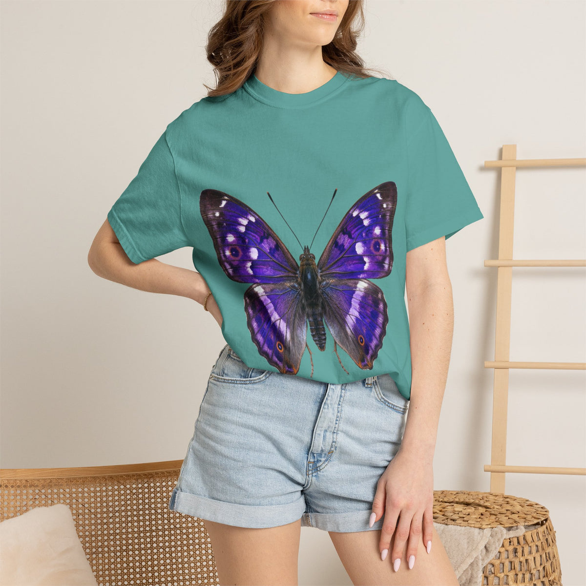 Purple Butterfly T-Shirt — Vibrant Vintage Moth Graphic Tee