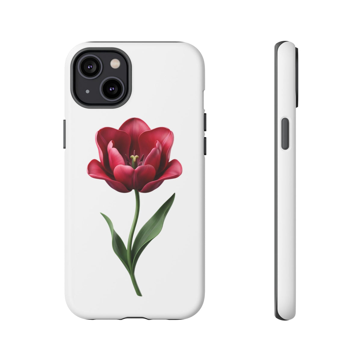 Tulip Floral Tough Phone Case – Protective Blossom iPhone Cover