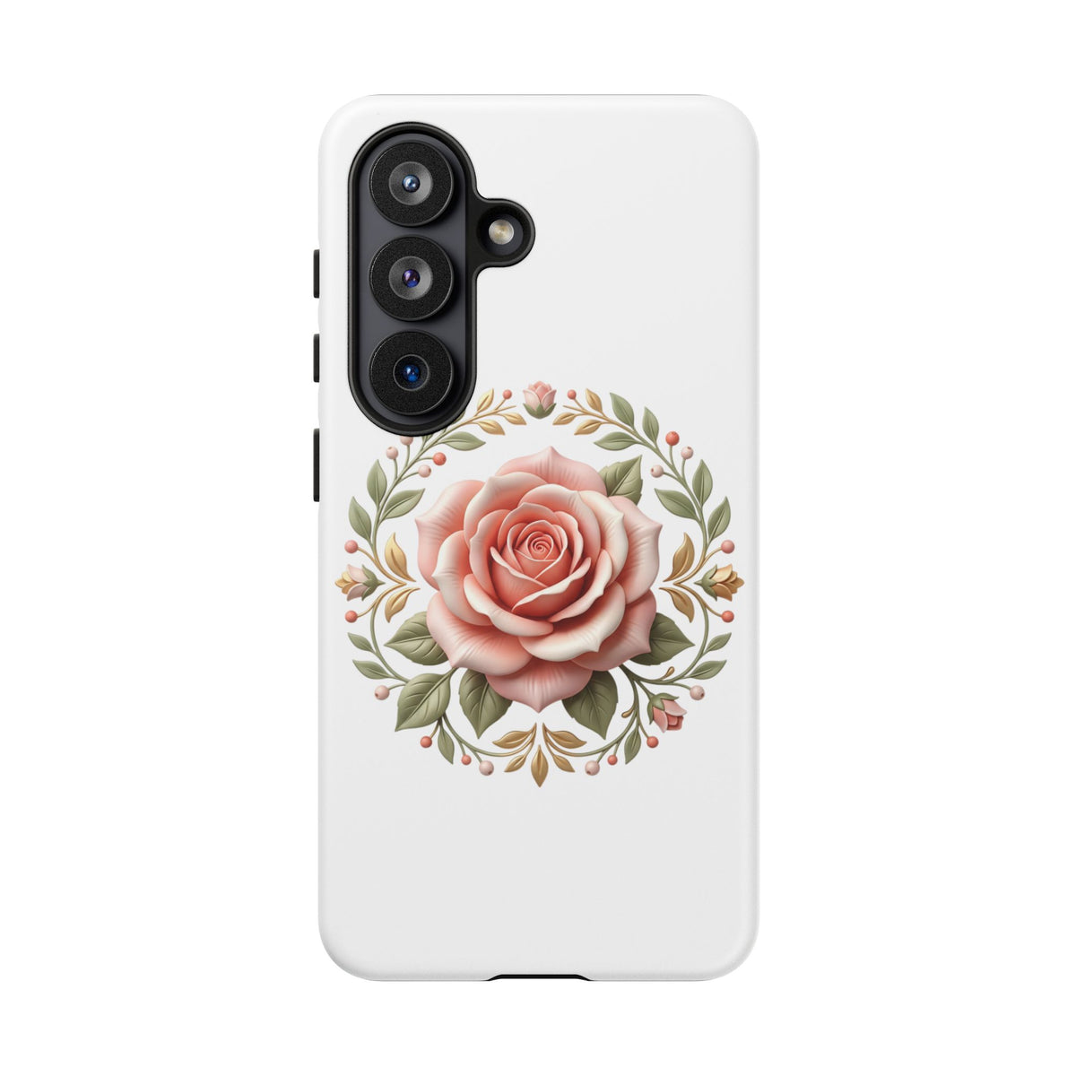 Floral Rose Wreath Tough Phone Case