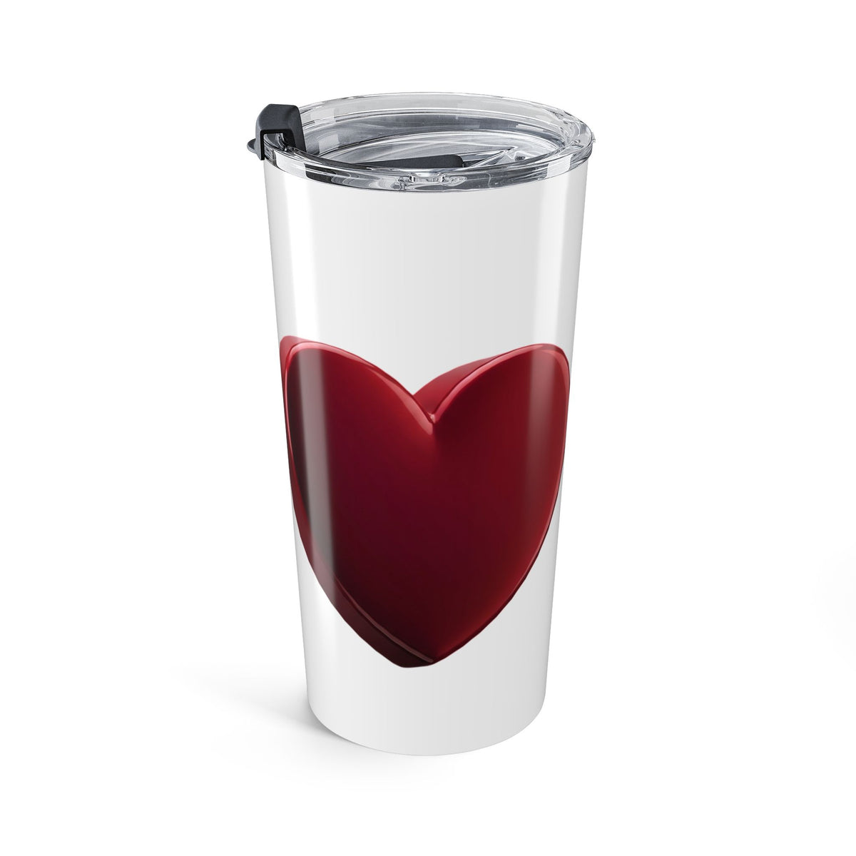 20oz Stainless Tumbler with Red Heart Cutout Design