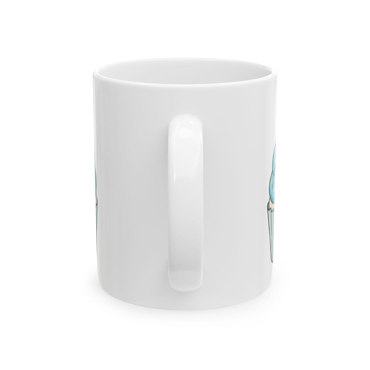 Blue Cupcake Ceramic Mug, (11oz, 15oz)