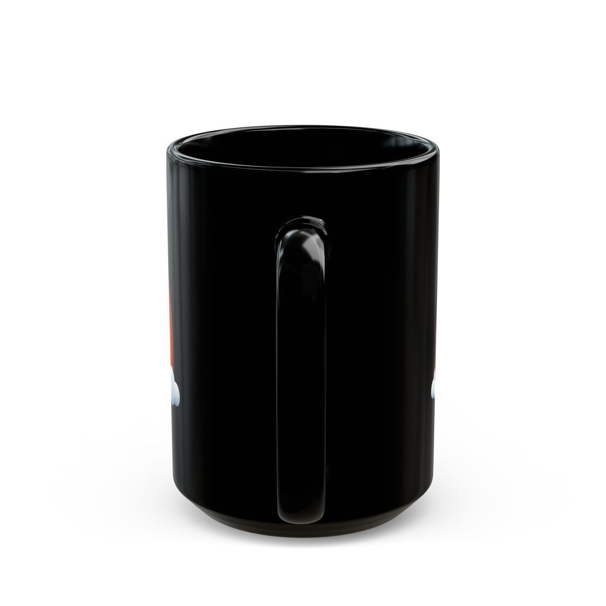 Black Rainbow Mug (11oz/15oz) — Colorful Rainbow & Clouds Coffee Cup