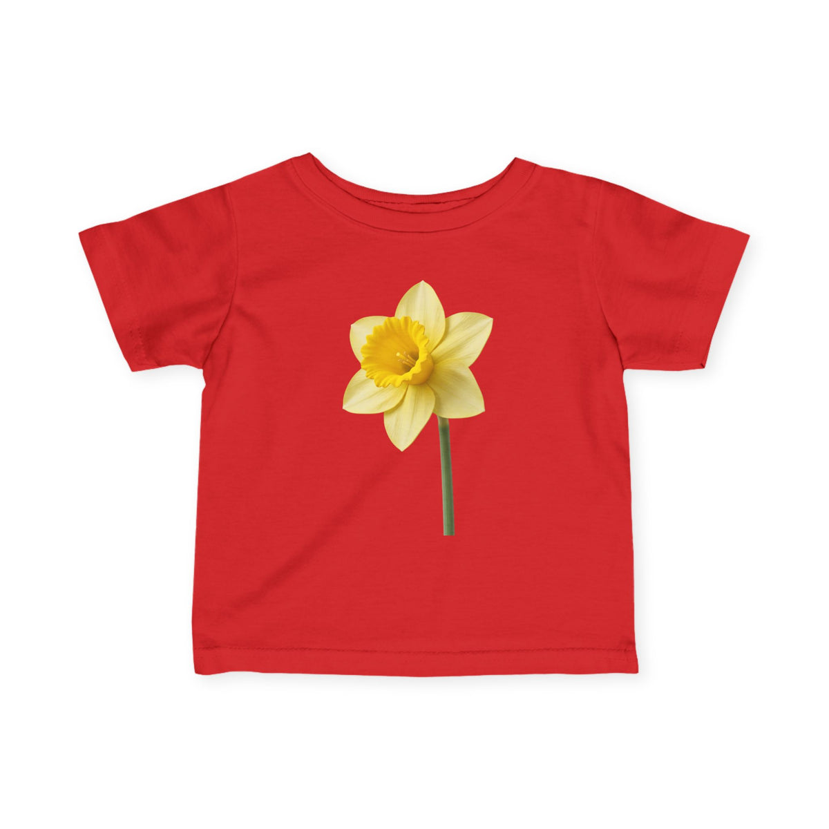 Infant Tee — Yellow Daffodil Floral Baby Shirt