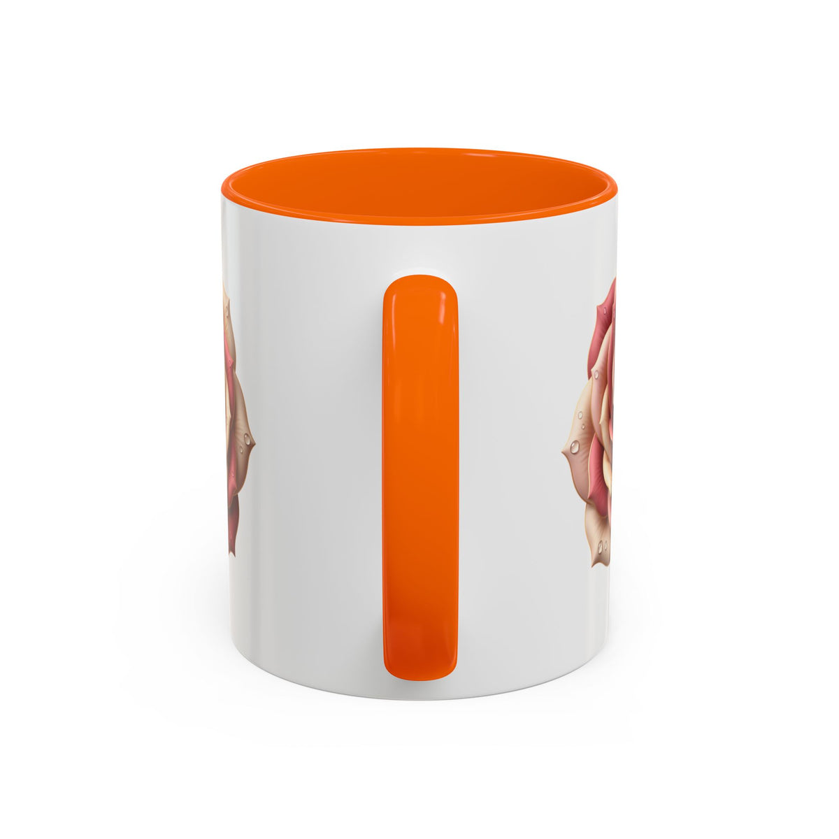 Rose Waterdrop Accent Coffee Mug — Floral 11/15oz