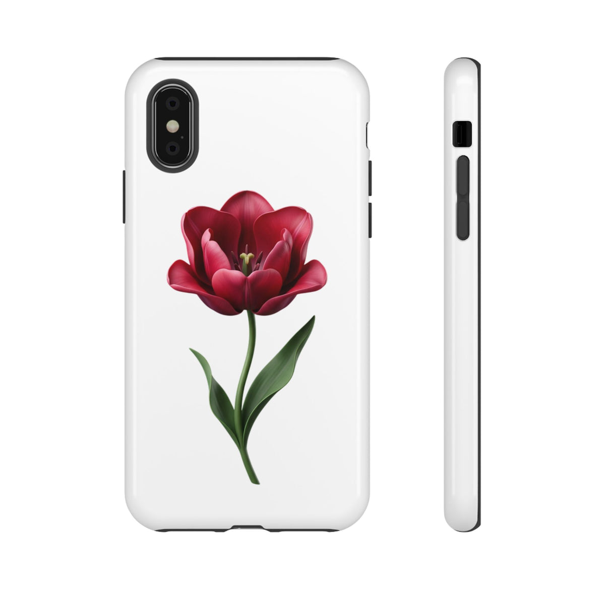 Tulip Floral Tough Phone Case – Protective Blossom iPhone Cover