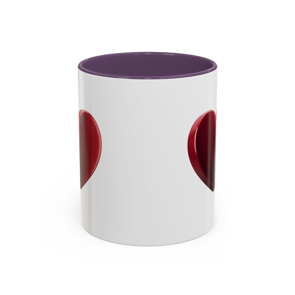 Heart Accent Coffee Mug – Red 3D Heart Design, Valentine’s Day Gift