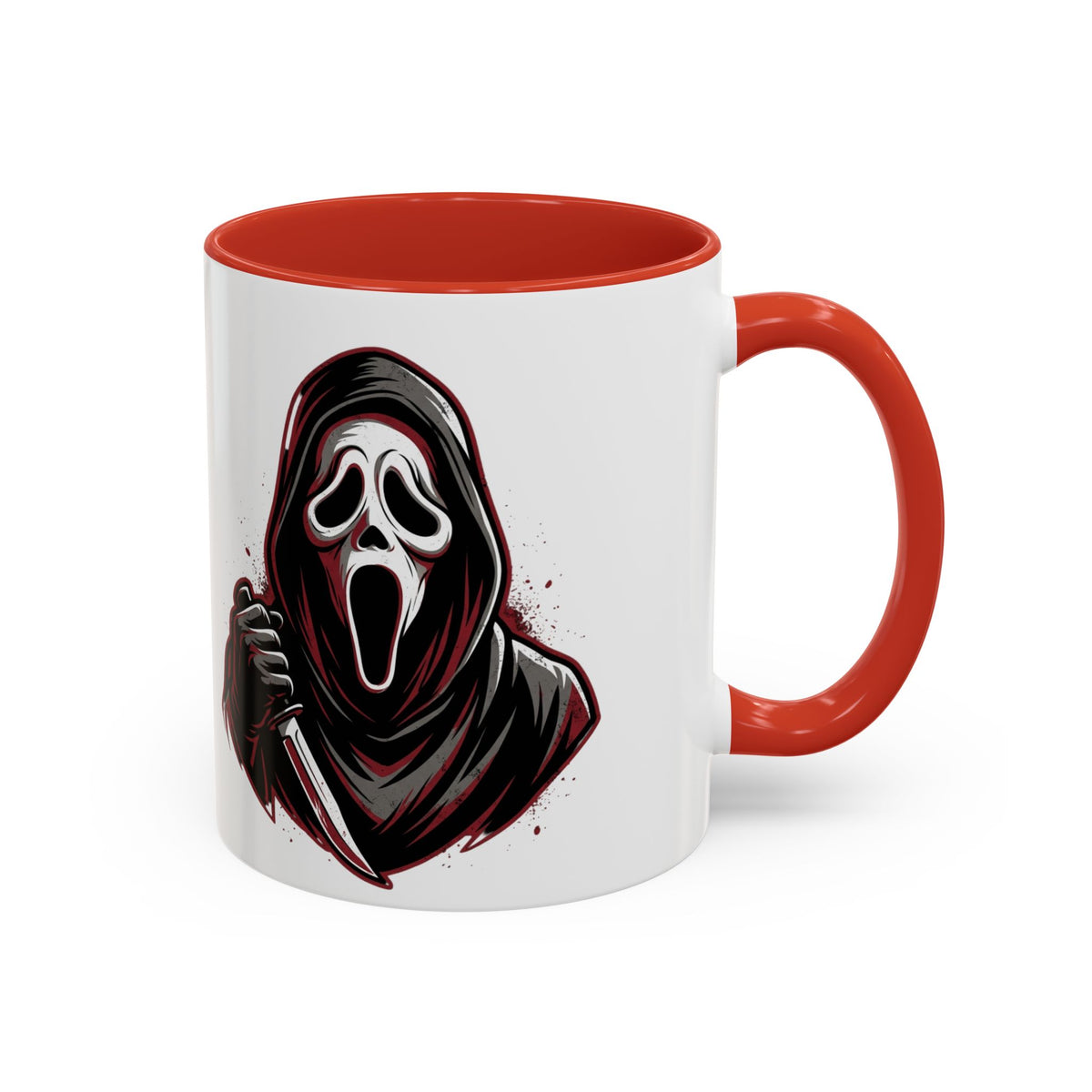 Scream Mask Accent Coffee Mug — Horror Killer Design (11/15oz)