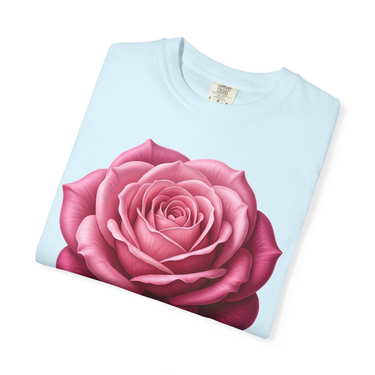 Vintage Pink Rose T-Shirt — Botanical Floral Graphic Tee