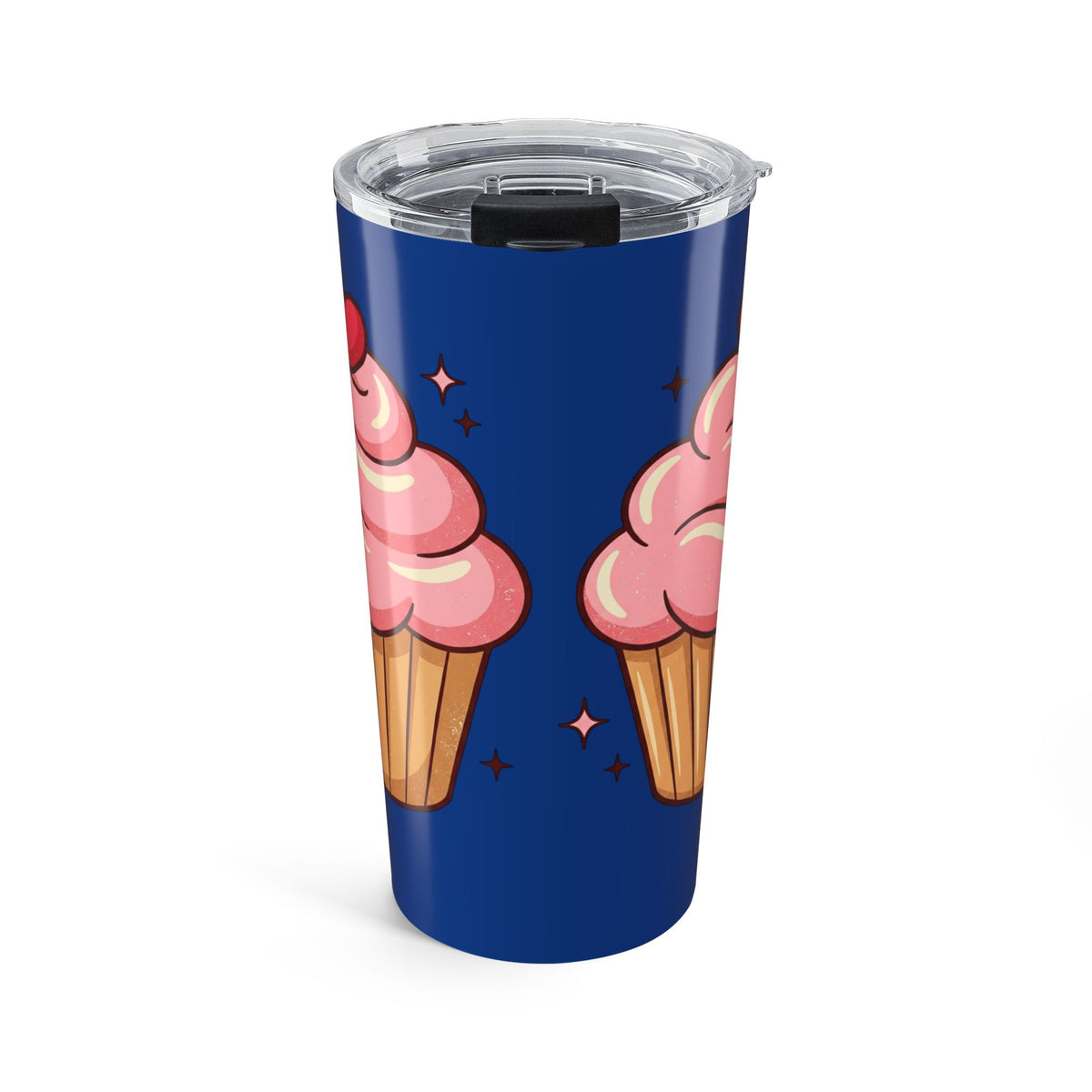 Pink Cupcake Tumbler 20oz- Navy