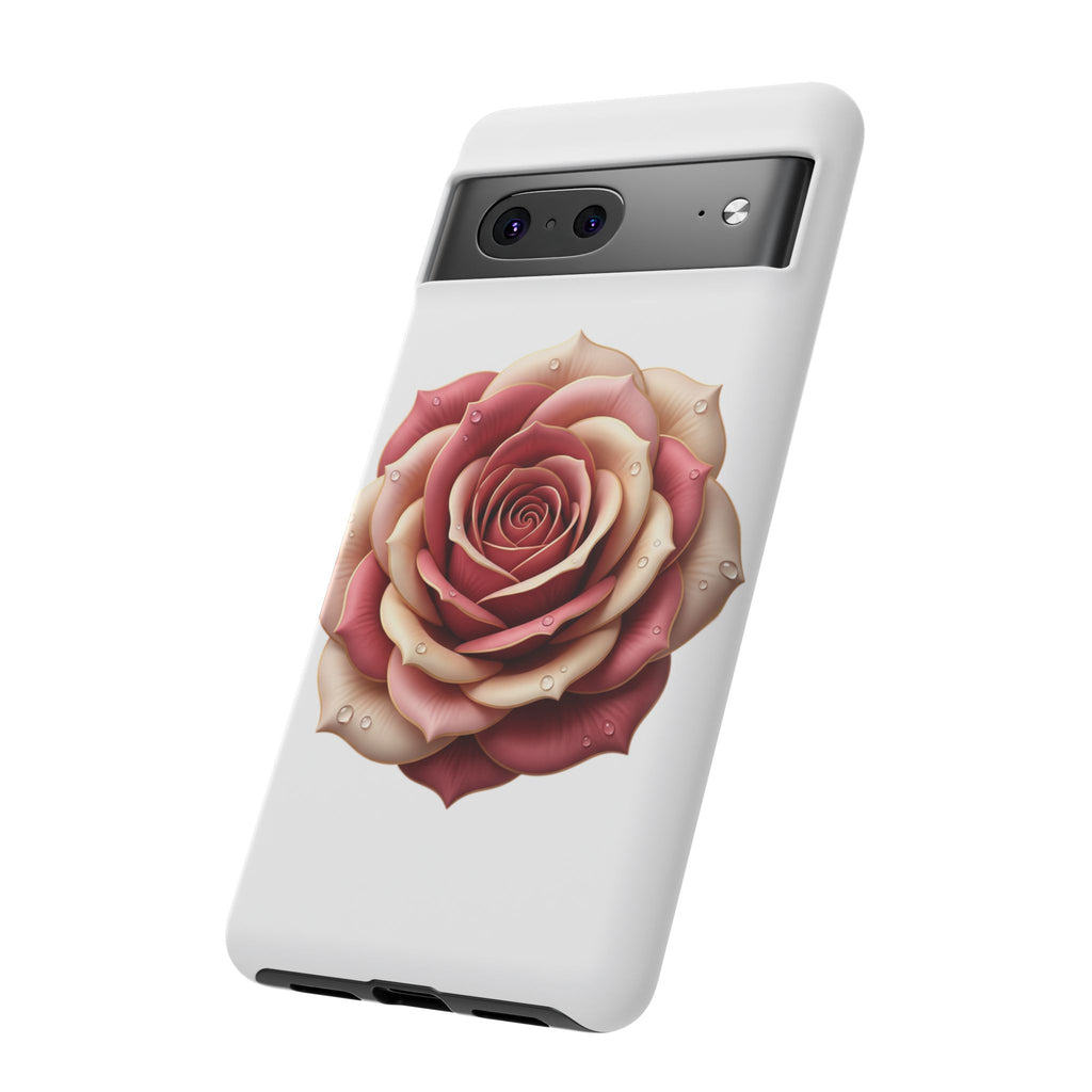Rose Waterdrop Tough Phone Case — Protective Floral iPhone Cover