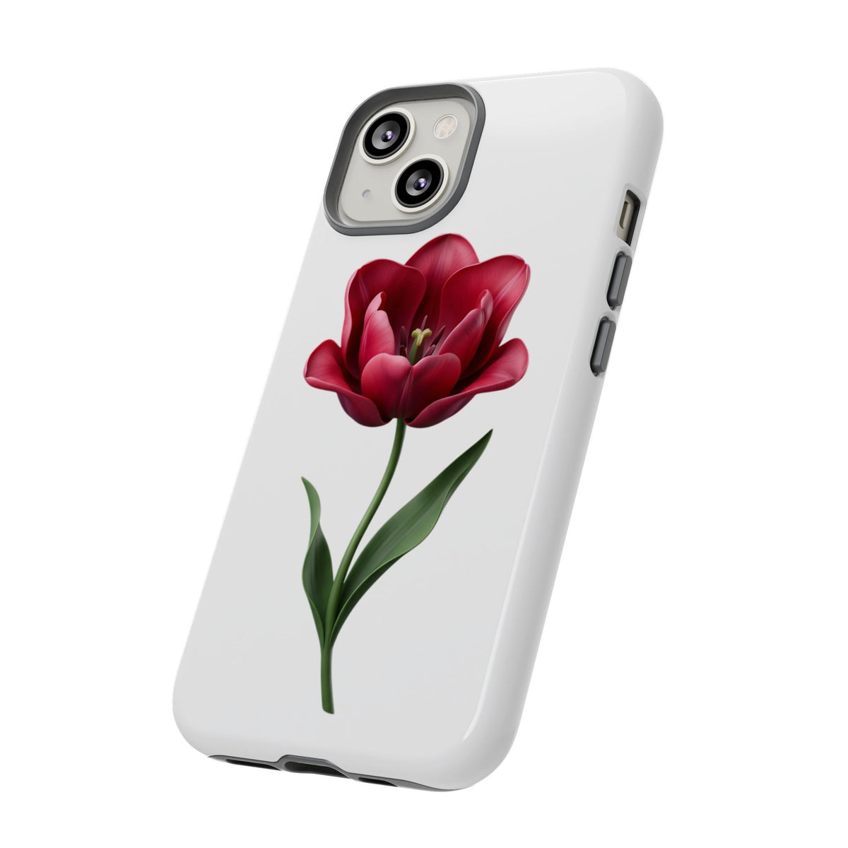 Tulip Floral Tough Phone Case – Protective Blossom iPhone Cover