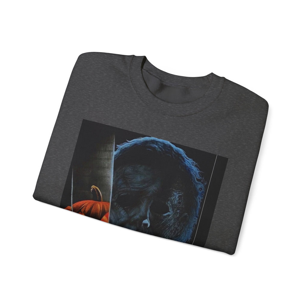 Halloween Thriller Crewneck Sweatshirt — Michael Myers & Jack-O'-Lantern Graphic
