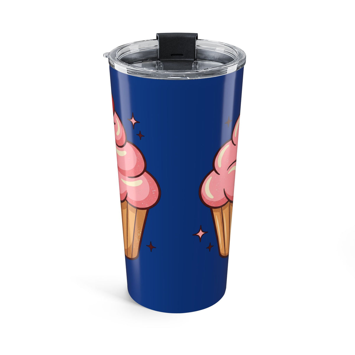 Pink Cupcake Tumbler 20oz- Navy