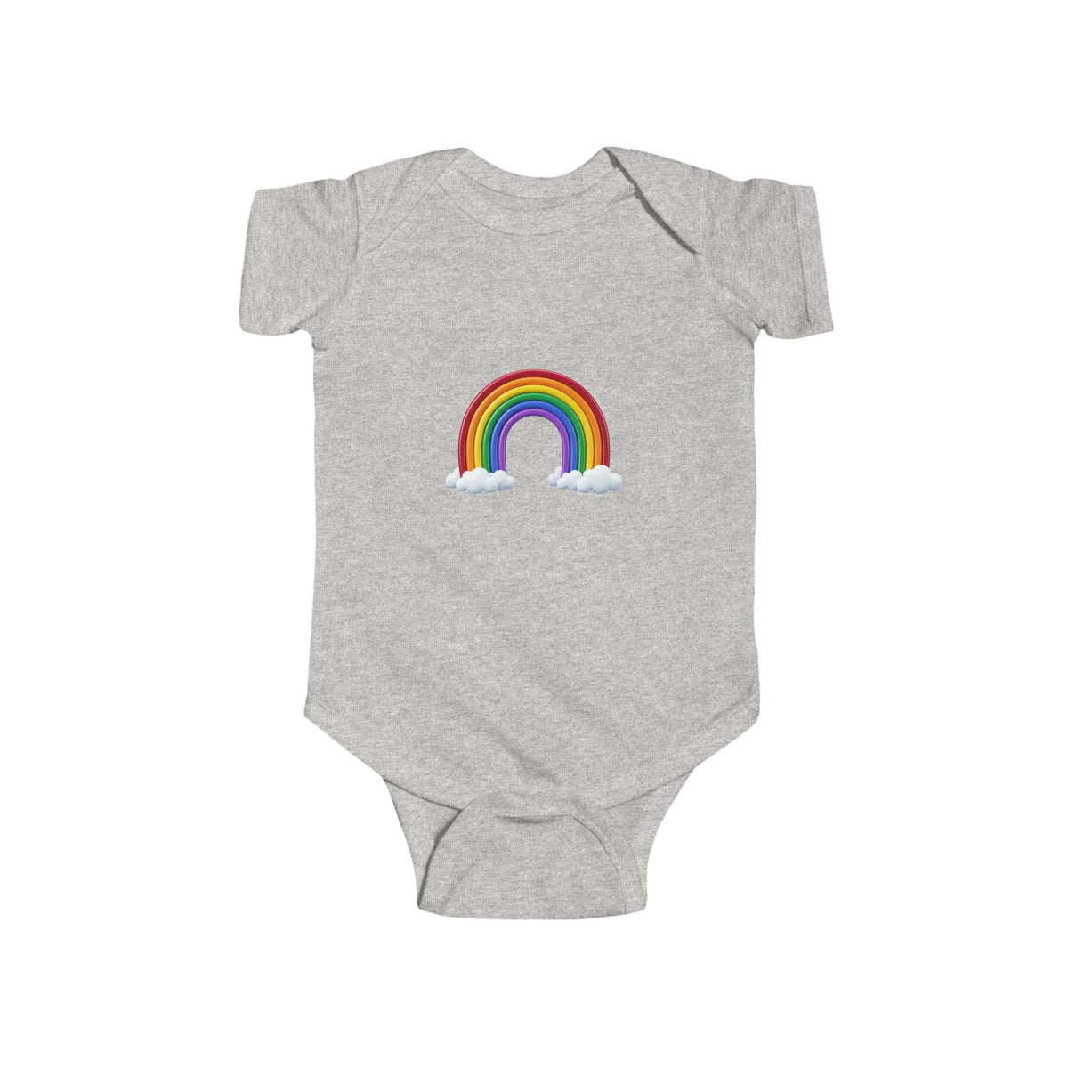 Rainbow Baby Bodysuit – Cute Infant Onesie with Rainbow and Clouds