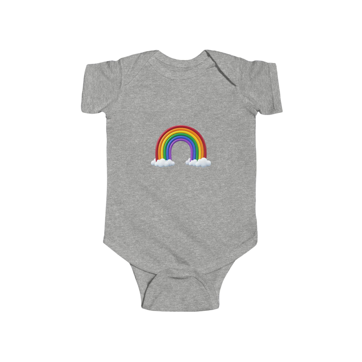 Rainbow Baby Bodysuit – Cute Infant Onesie with Rainbow and Clouds