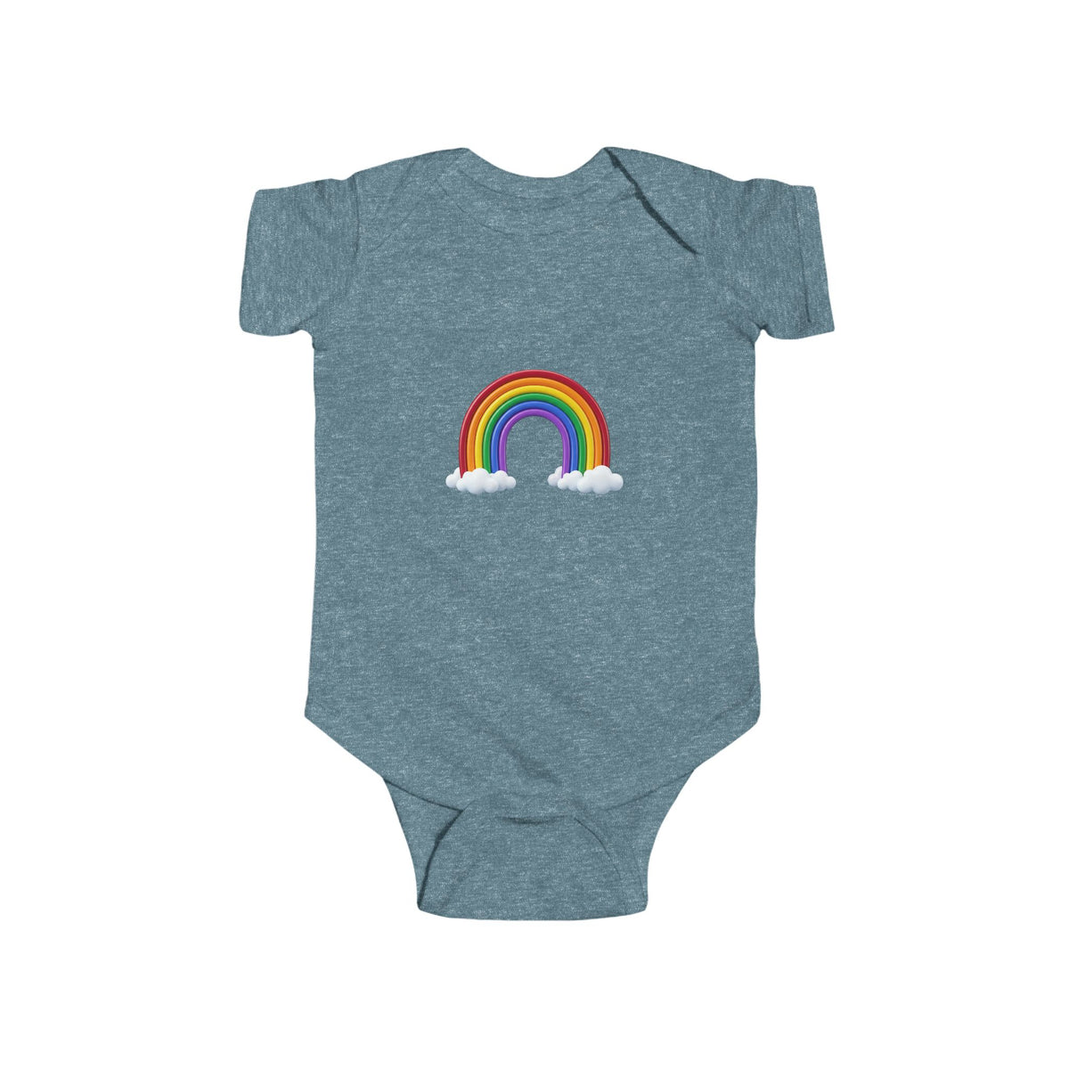 Rainbow Baby Bodysuit – Cute Infant Onesie with Rainbow and Clouds