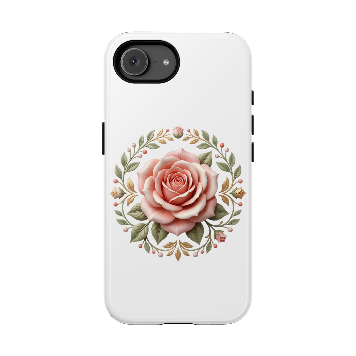 Floral Rose Wreath Tough Phone Case