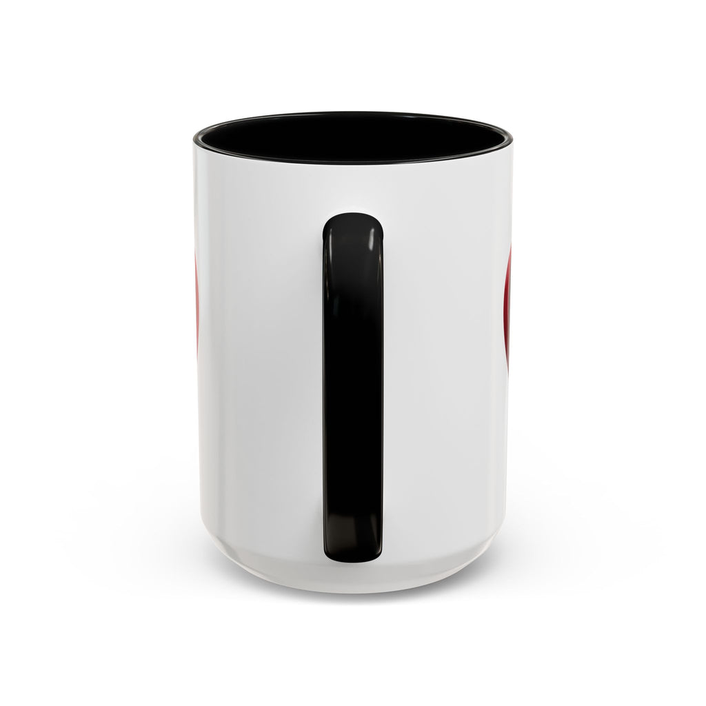 Heart Accent Coffee Mug – Red 3D Heart Design, Valentine’s Day Gift