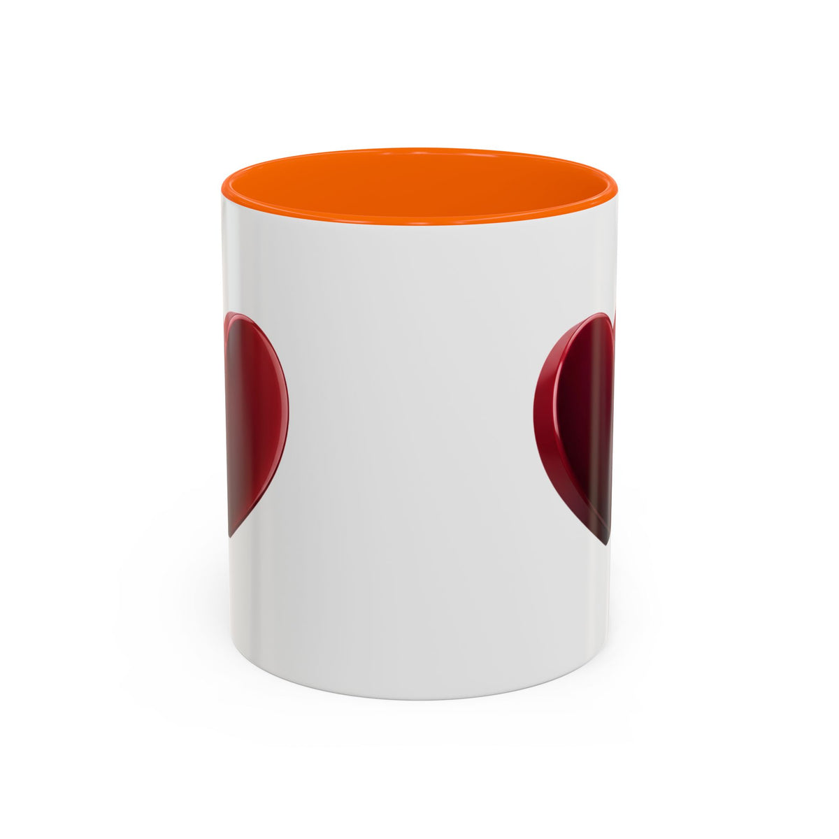 Heart Accent Coffee Mug – Red 3D Heart Design, Valentine’s Day Gift