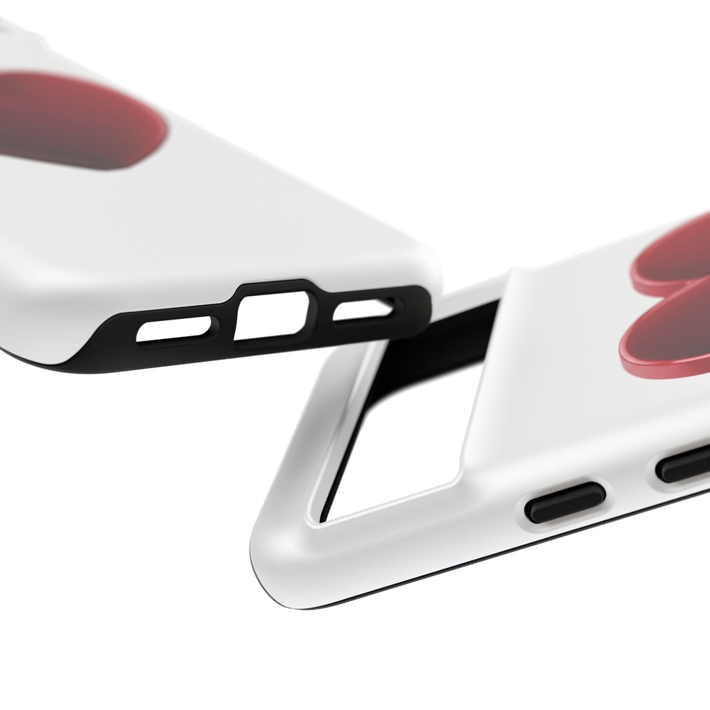 Heart Tough Phone Case - Red 3D Heart Protective Phone Case