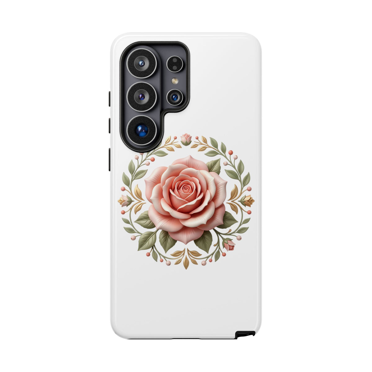 Floral Rose Wreath Tough Phone Case