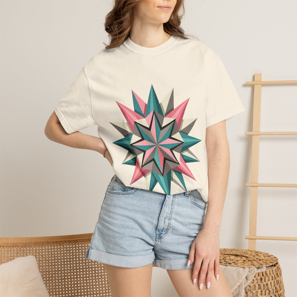Geometric Starburst Graphic T-Shirt