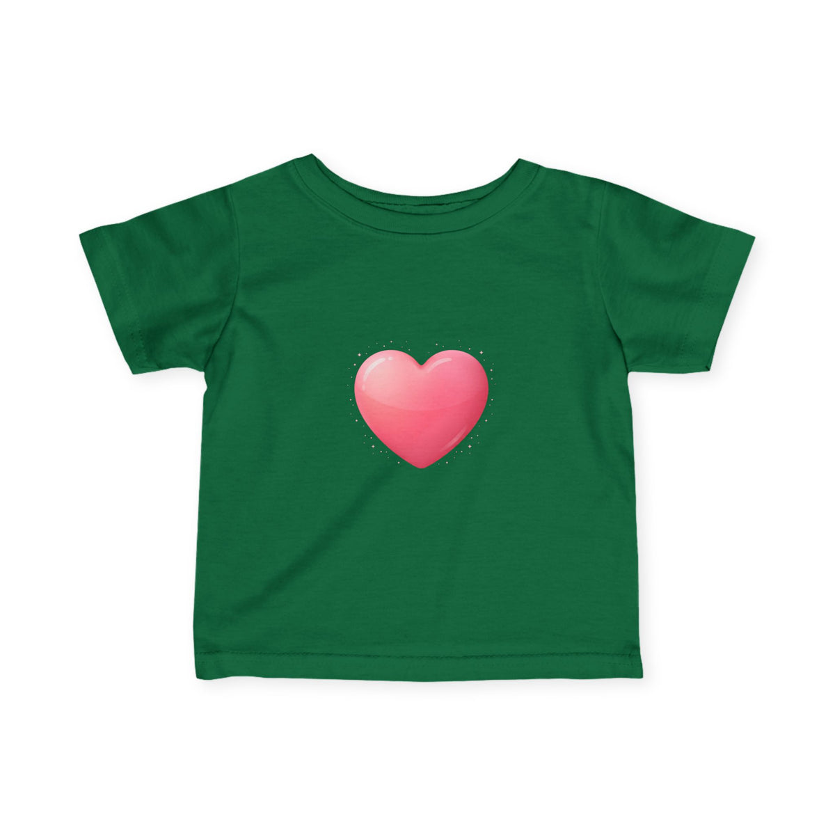 Infant Tee — Pink Heart Graphic Baby Shirt (Love Emoji)