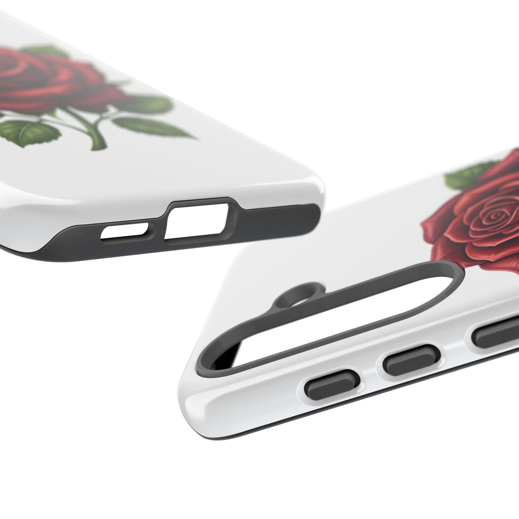 Rose Phone Case — Vintage Red Rose Floral Protective Cover