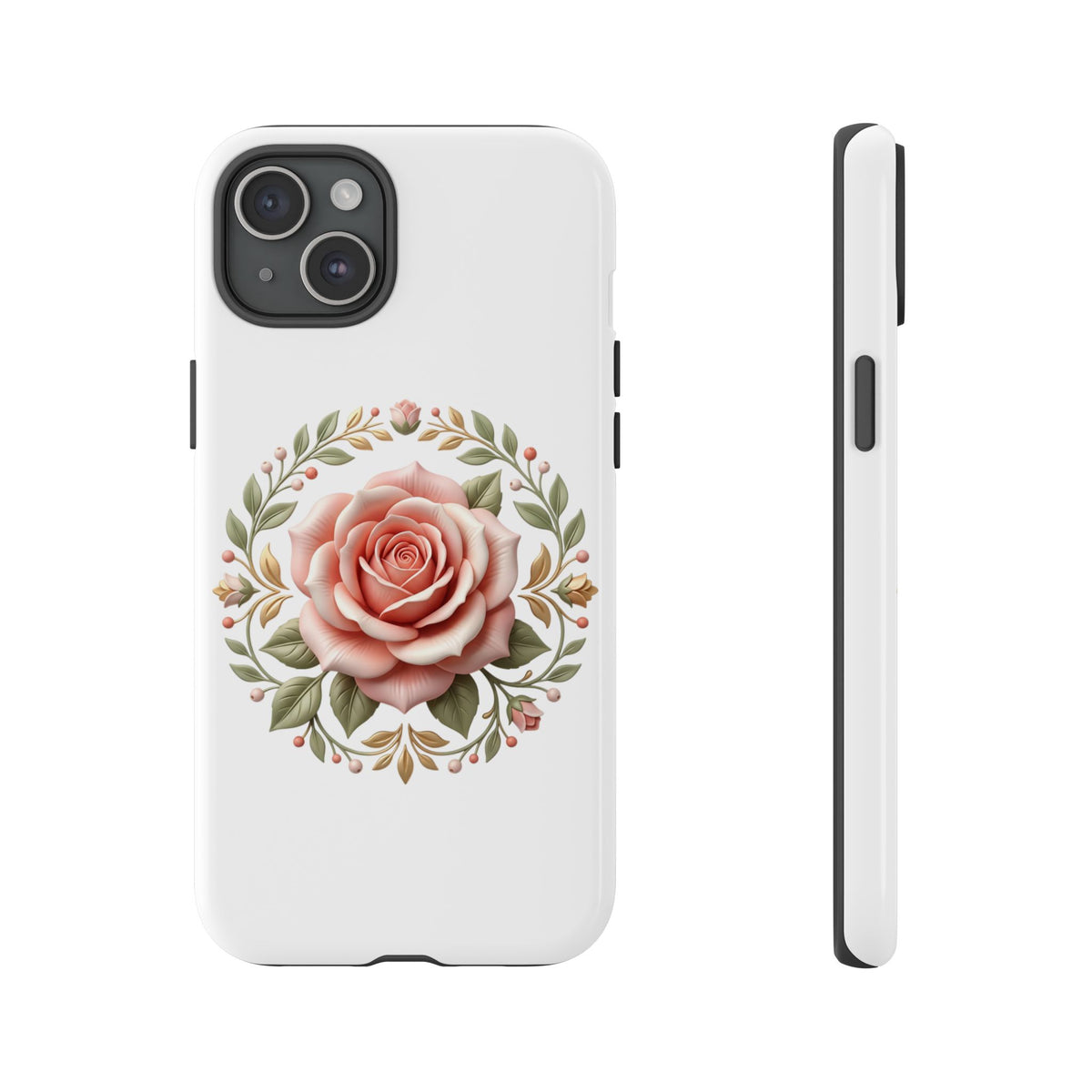 Floral Rose Wreath Tough Phone Case