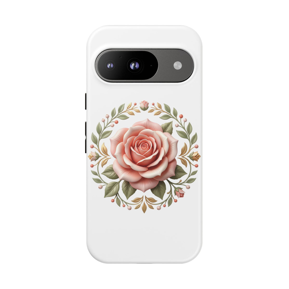 Floral Rose Wreath Tough Phone Case