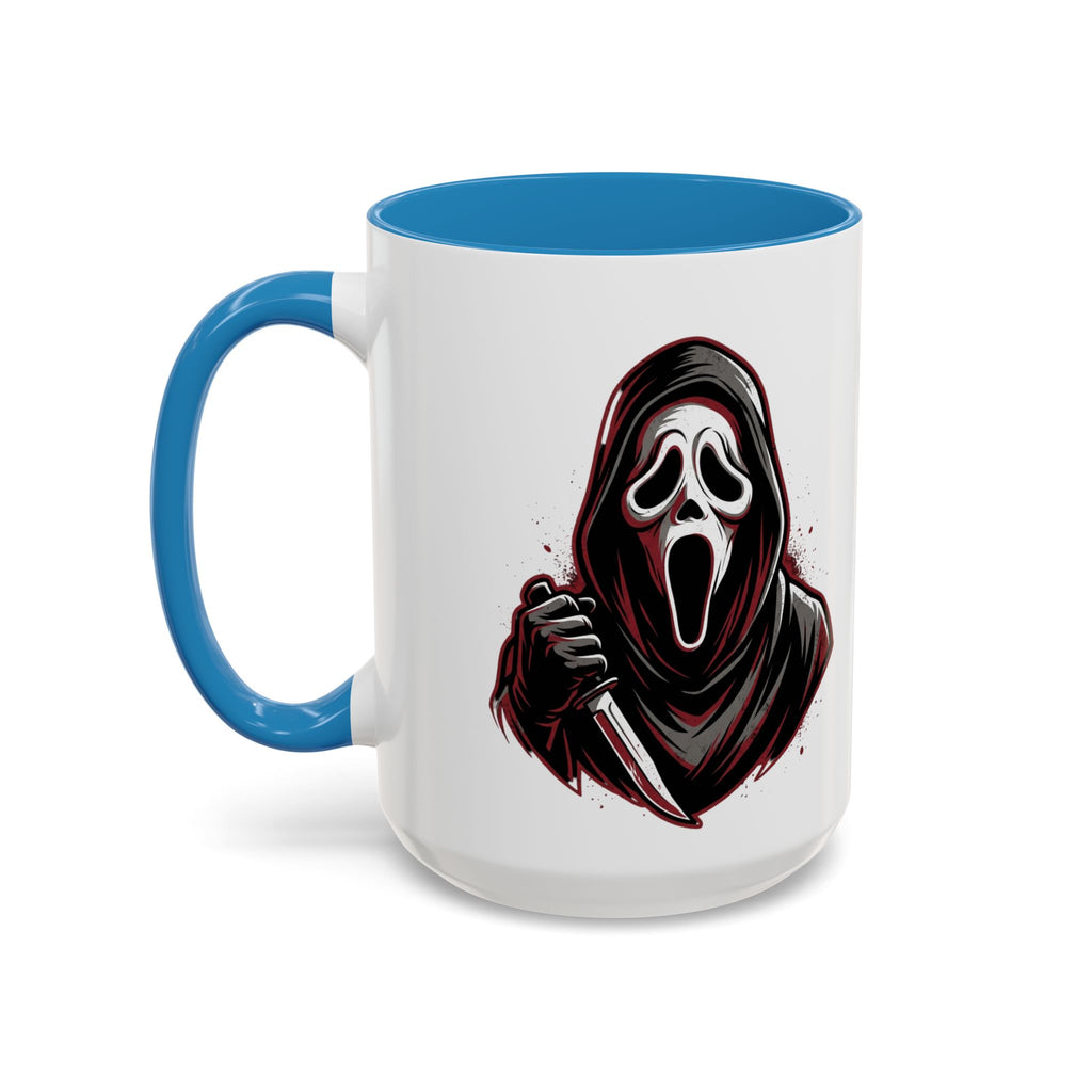 Scream Mask Accent Coffee Mug — Horror Killer Design (11/15oz)
