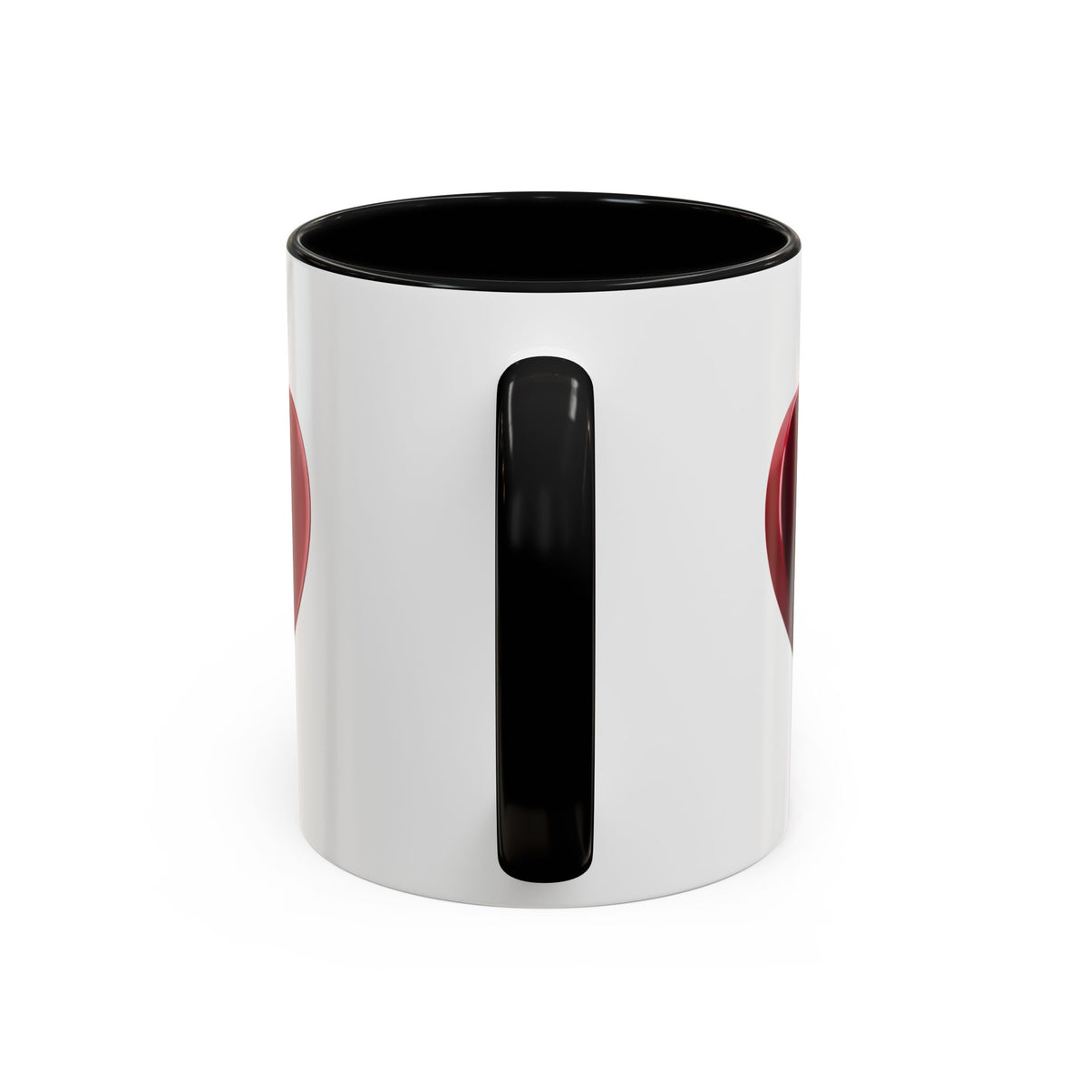 Heart Accent Coffee Mug – Red 3D Heart Design, Valentine’s Day Gift