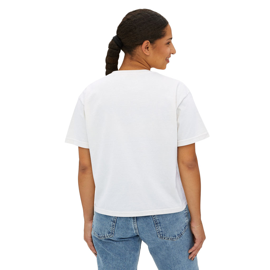 3D Glitter Design Women's Boxy Tee