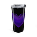 20oz Tumbler — Purple Galaxy Heart Stainless Steel Travel Cup- Black