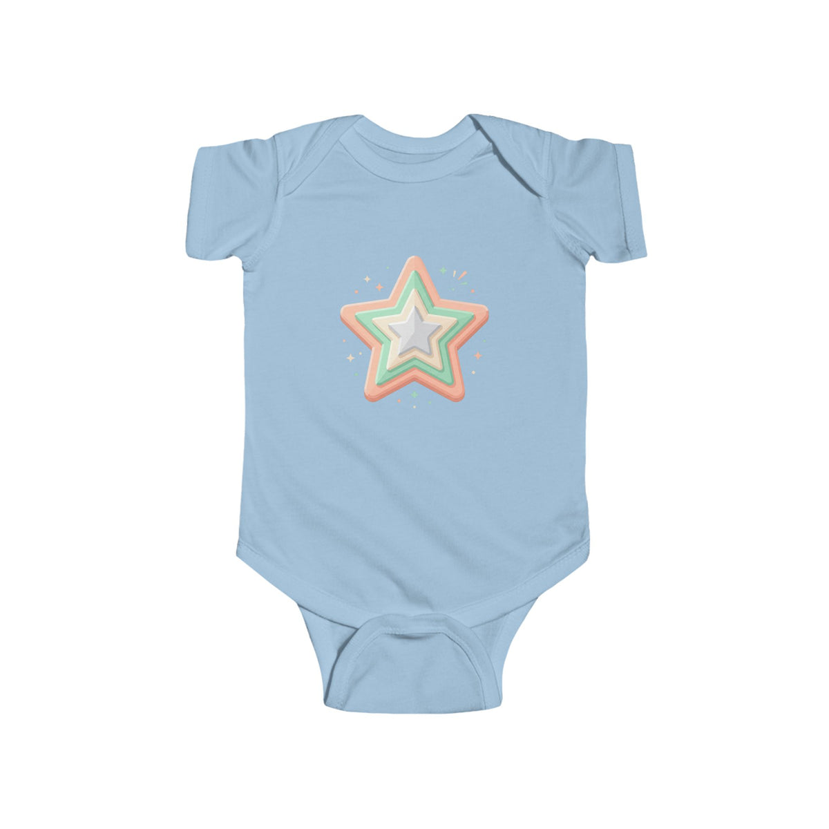 Infant Fine Star Design Jersey Bodysuit