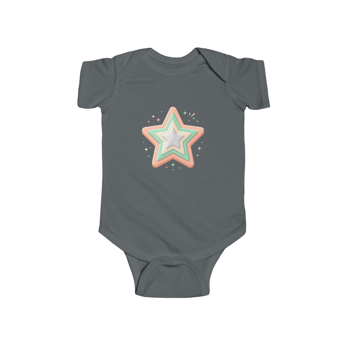 Infant Fine Star Design Jersey Bodysuit
