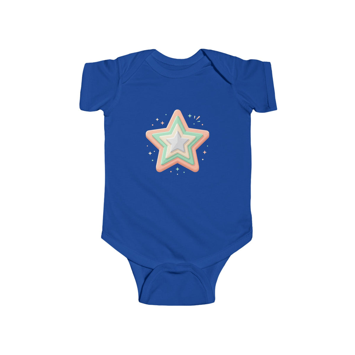 Infant Fine Star Design Jersey Bodysuit