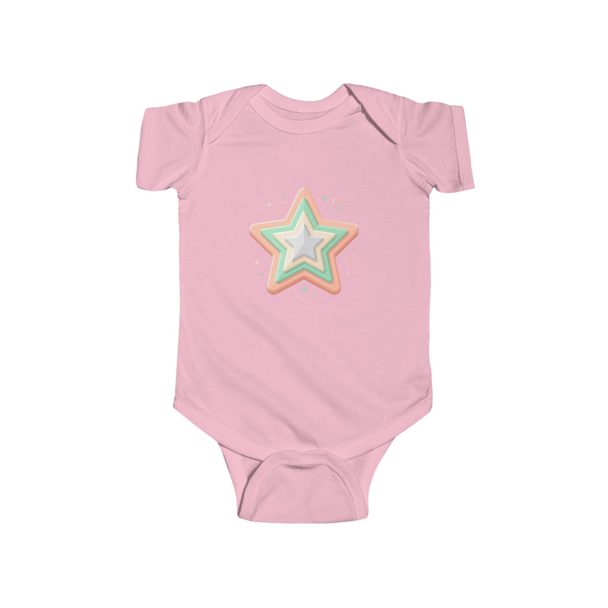 Infant Fine Star Design Jersey Bodysuit