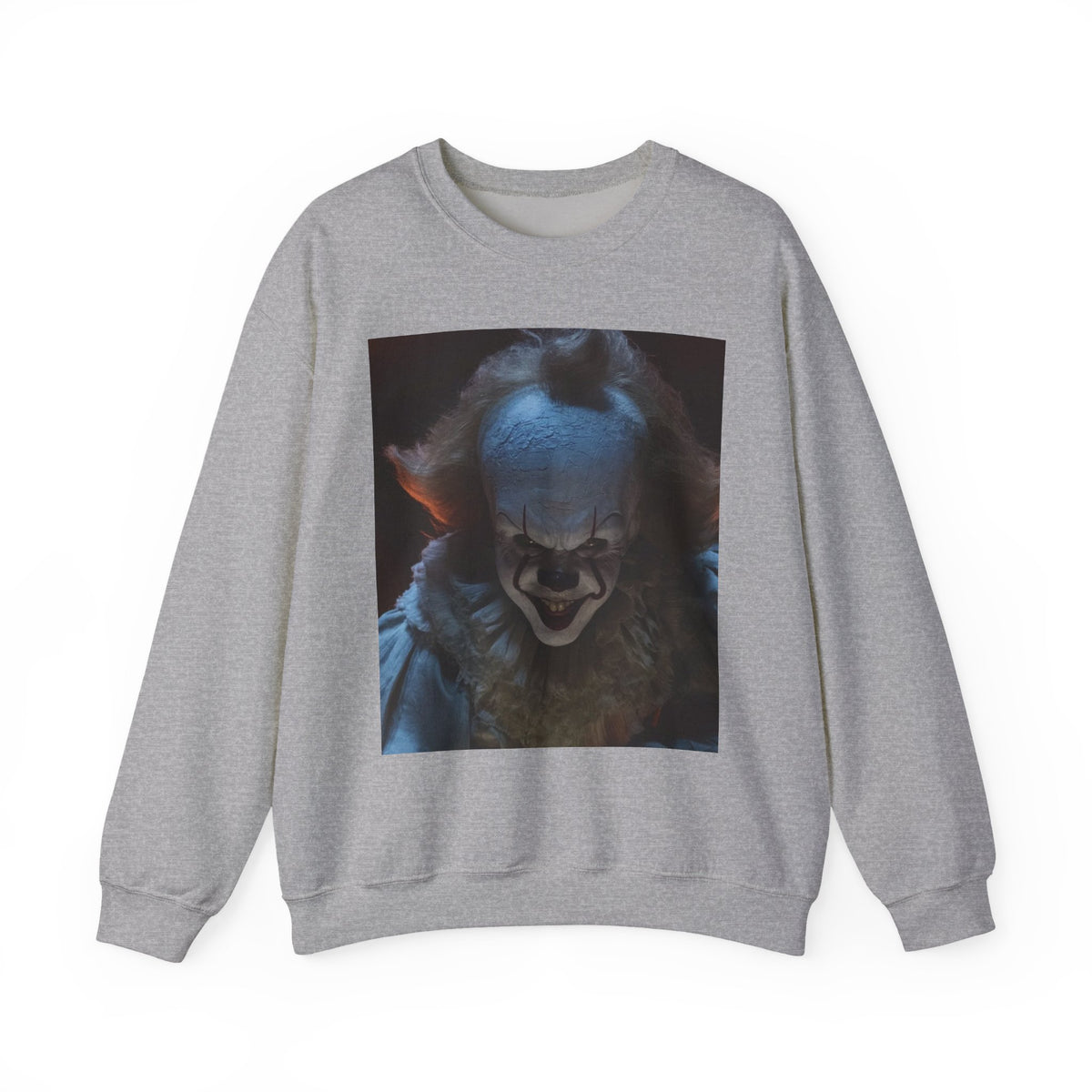 Horror Clown Crewneck Sweatshirt — Scary Pennywise Portrait