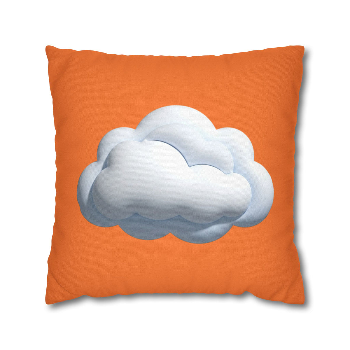 Cloud Graphic Orange Pillowcase — Orange Decorative Throw Pillow Cover