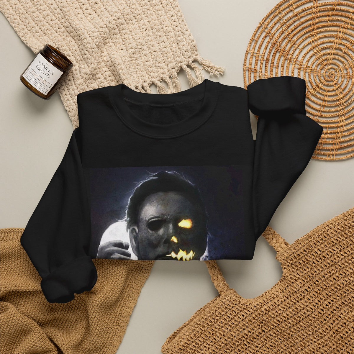 Halloween Michael Myers Mask Crewneck Sweatshirt