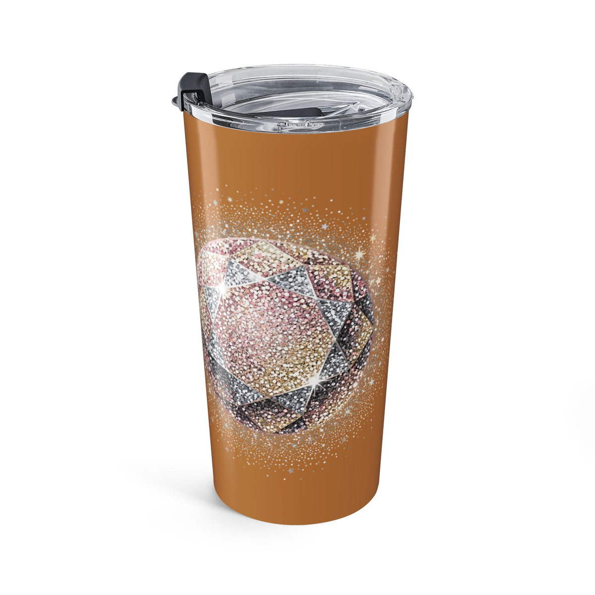 Glittery Light Brown Tumbler 20oz