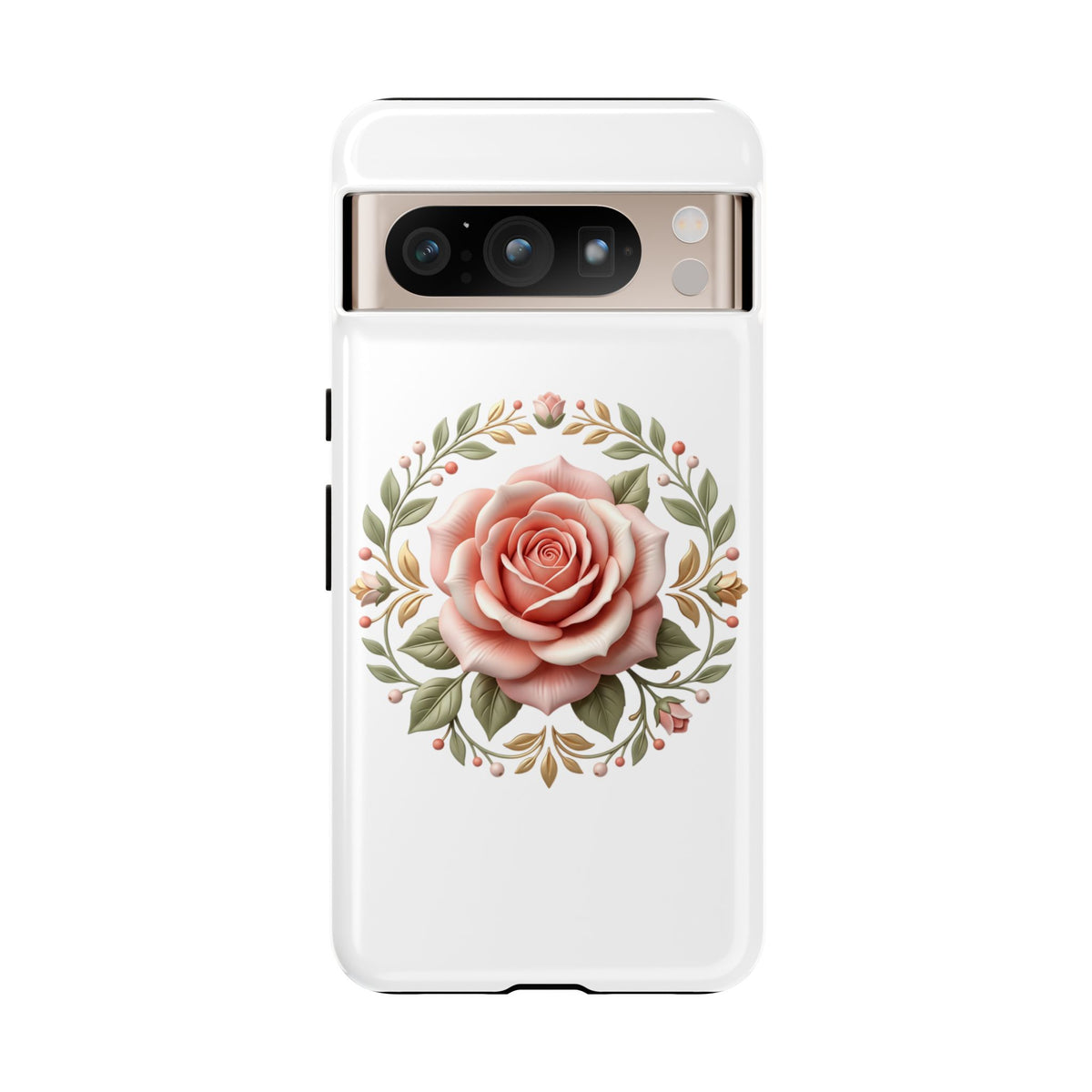 Floral Rose Wreath Tough Phone Case