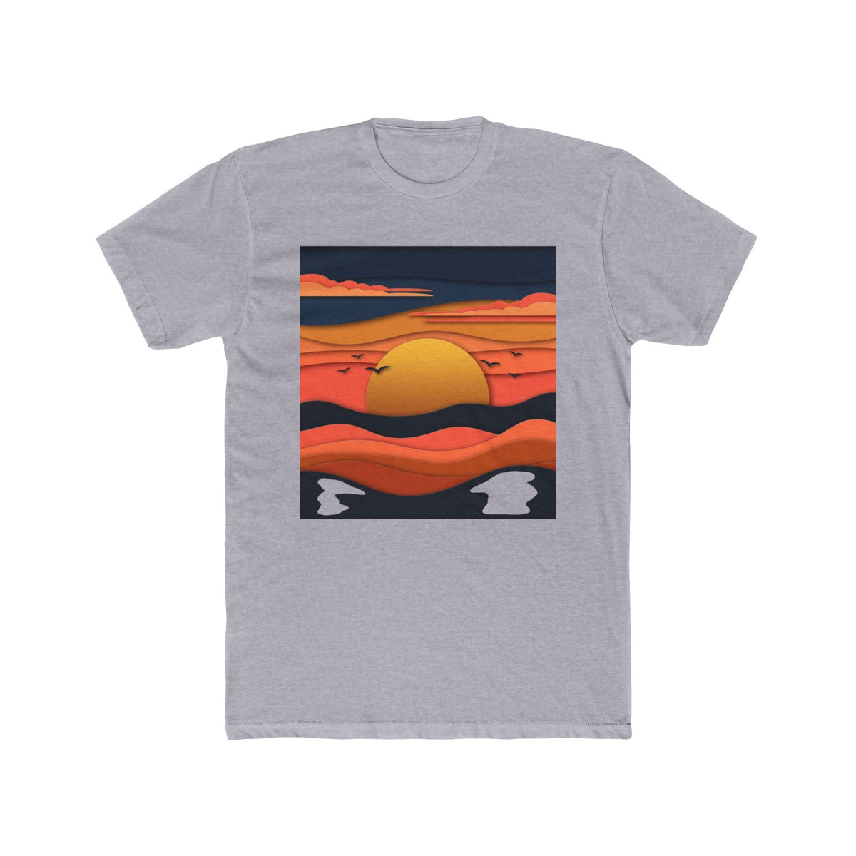 Sunset Waves T-Shirt — Retro Orange Sunset Graphic Tee